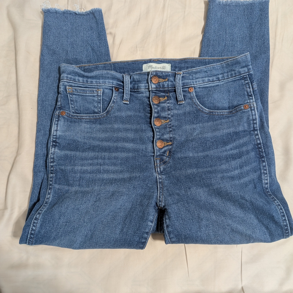 Madewell High Rise Blue Jeans with Button Fly